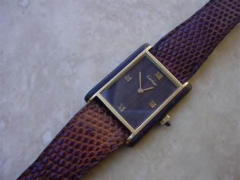 cartier tank wood dials